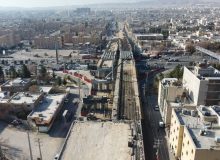 اجرای عملیات بتن‌ریزی در عرشه تقاطع غیرهمسطح قائم-رحمت-احمدی