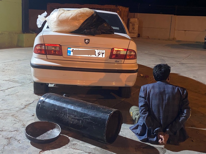 کشف ۵۵ کیلوگرم شیشه در شهرستان داراب