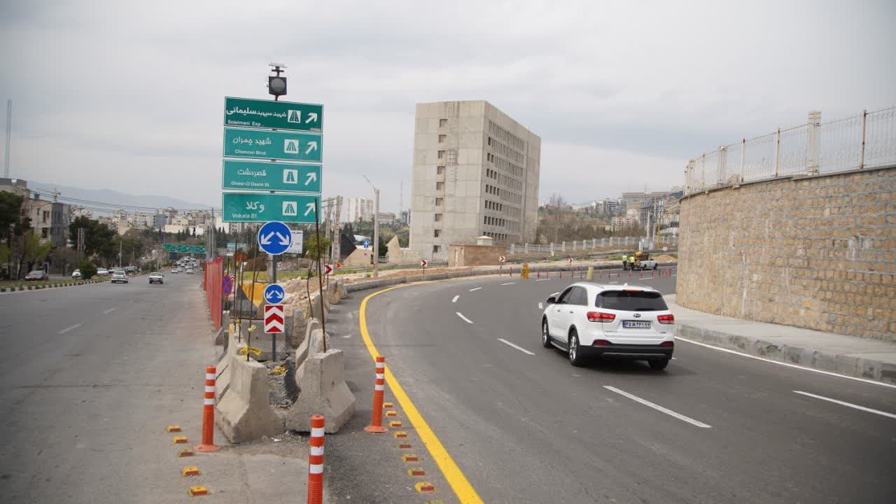 فاز نخست پروژه ساماندهی تقاطع غیرهمسطح جام‌جم بازگشایی شد