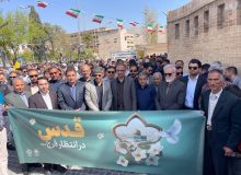 تجلی غیرت در لبیک به امام امت/نوای آزادی قدس شریف بر فراز سومین حرم اهل‌بیت((ع) طنین‌انداز شد