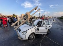 مصدومیت ۳نفر در پی سانحه شدید رانندگی در کمربندی شیراز