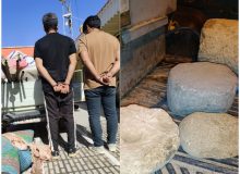 کشف ۴پایه ستون اشیاء تاریخی در مرودشت