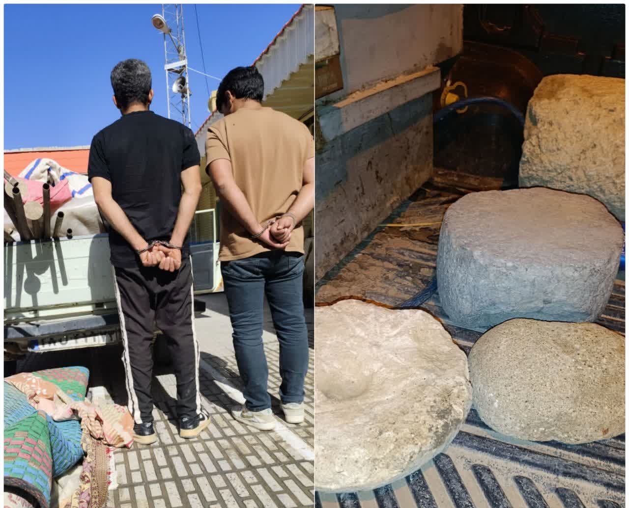کشف ۴پایه ستون اشیاء تاریخی در مرودشت