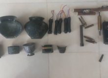 دستگیری قاچاقچیان اشیای عتیقه و کشف اشیای تاریخی در مرودشت